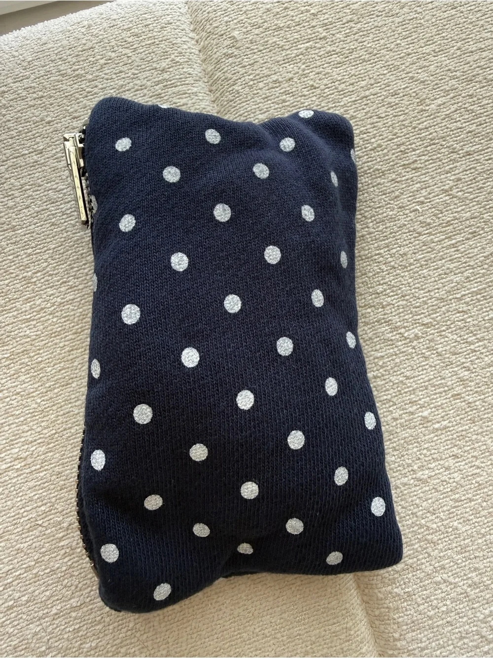 PARKE Claw Clip - Denim + White Polka Dot